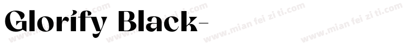 Glorify Black字体转换